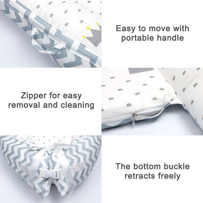80*50cm Baby Bed Newborn Nursing Bionic Bed Crib Cot Baby Sleeping Artifact Bed Travel Bed Bumper...