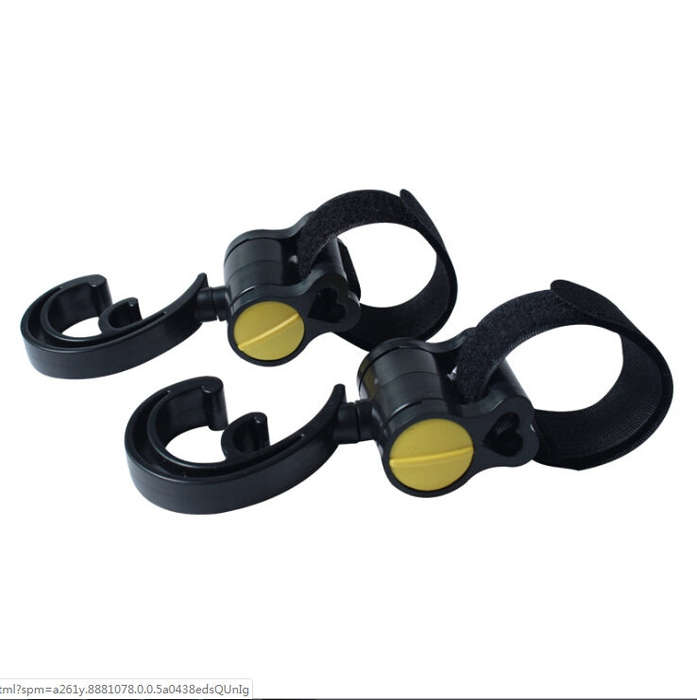 2 PCS/LOT Baby Stroller Accessories Hook Multifunction Baby Stroller Black Plastic Hook(Pink)