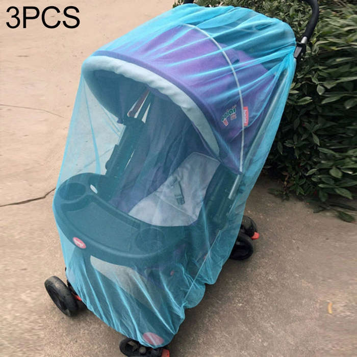 3 PCS 150cm Baby Pushchair Mosquito Insect Shield Net Safe Infants Protection Mesh Stroller Acces...