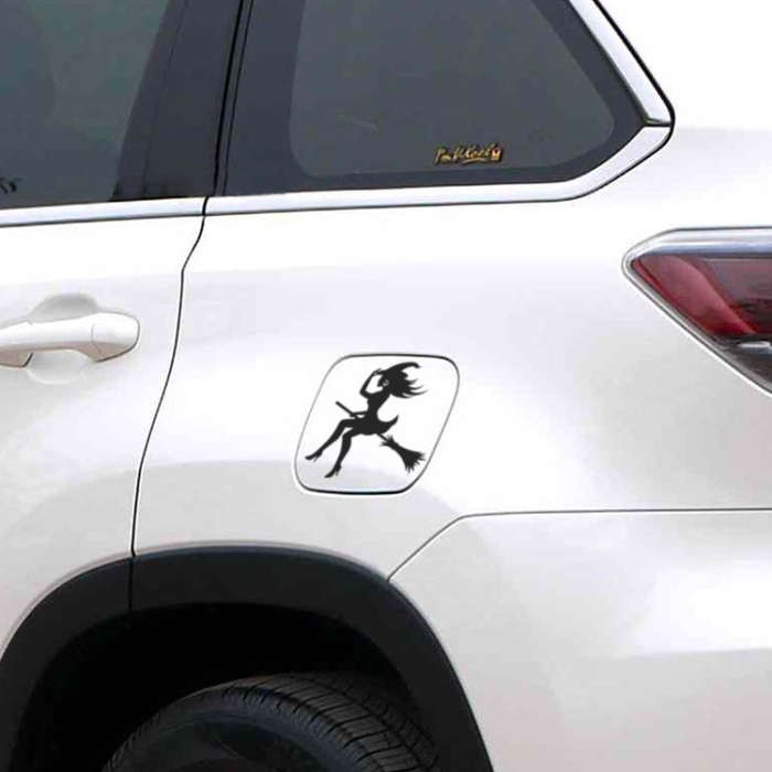 Sexy Witch Fashion Car Sticker Vinyl Decals Decor, Size: 15x14cm(Silver)
