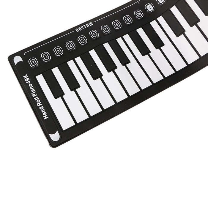 49-Key Portable Hand-Rolled Piano With Horn Children Beginners To Practice Electronic Piano(Elega...
