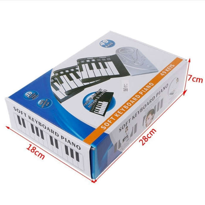 49-Key Portable Hand-Rolled Piano With Horn Children Beginners To Practice Electronic Piano(Elega...