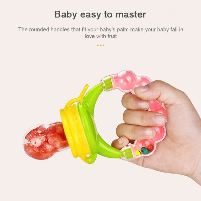 Baby Nipple Fresh Food Fruit Milk Feeding Bottles Learn Feeding Drinking Handle Teething Pacifier...