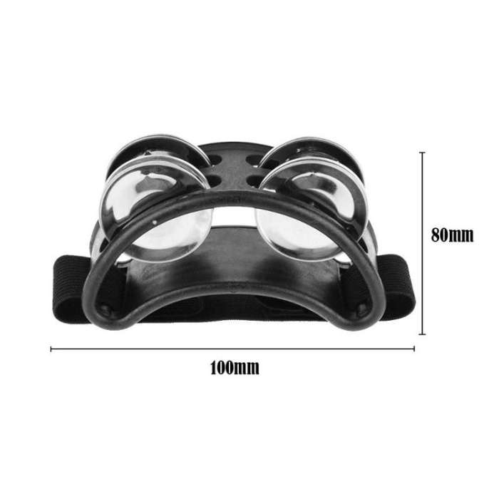 Aluminum Percussion Cajon Foot Bell, Size: 10 x 8 x 4cm(Black)