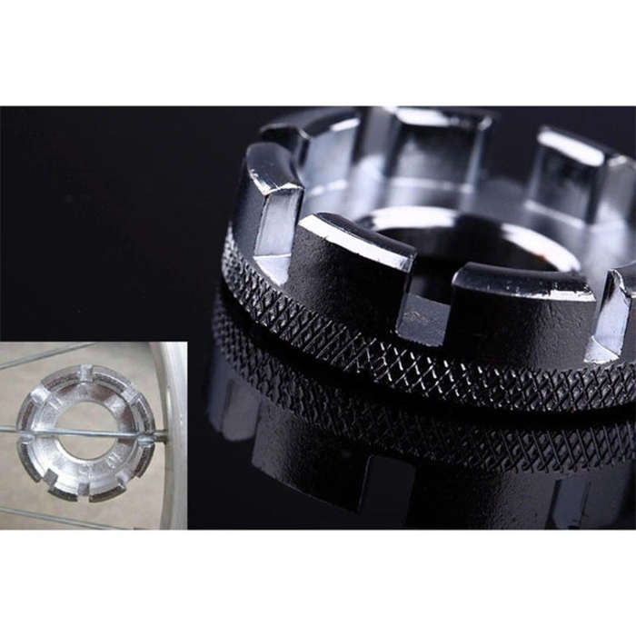 Bicycle spoke wrench tool 8 Way Cycling Wheel Rim Spanner Wrench Repair Tool Accessories(Silver)