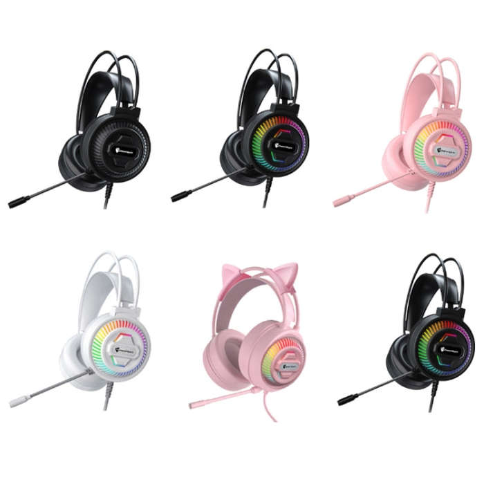 PANTSAN PSH-400 USB Computer Head-Mounted Luminous RGB Wired Headset, Specification:3.5mm Single ...