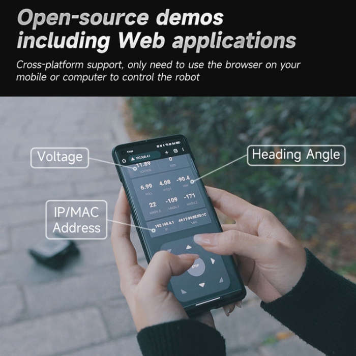 Waveshare 24019 Flexible And Expandable Off-Road Tracked UGV, Multiple Hosts Support, With Extern...
