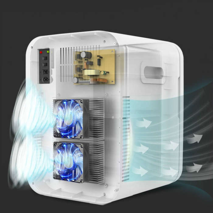 Somate SMT-8L Digital Display Car Home Dual-use Mini Refrigerator, Color:White Tempering Door, Sp...