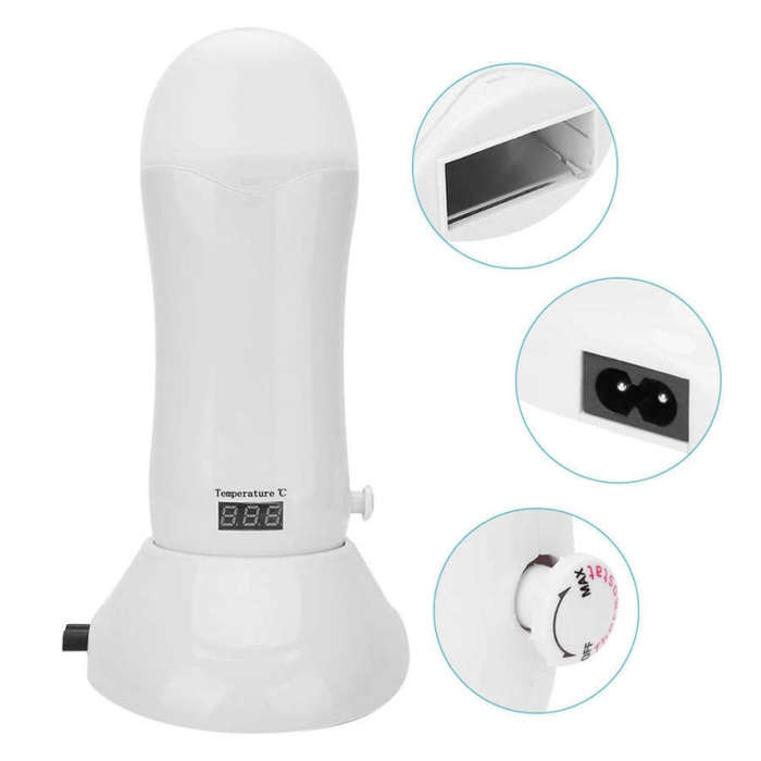 Portable Manual Thermostat Wax Machine Hair Removal Wax Bean Heater, EU Plug(Pink)