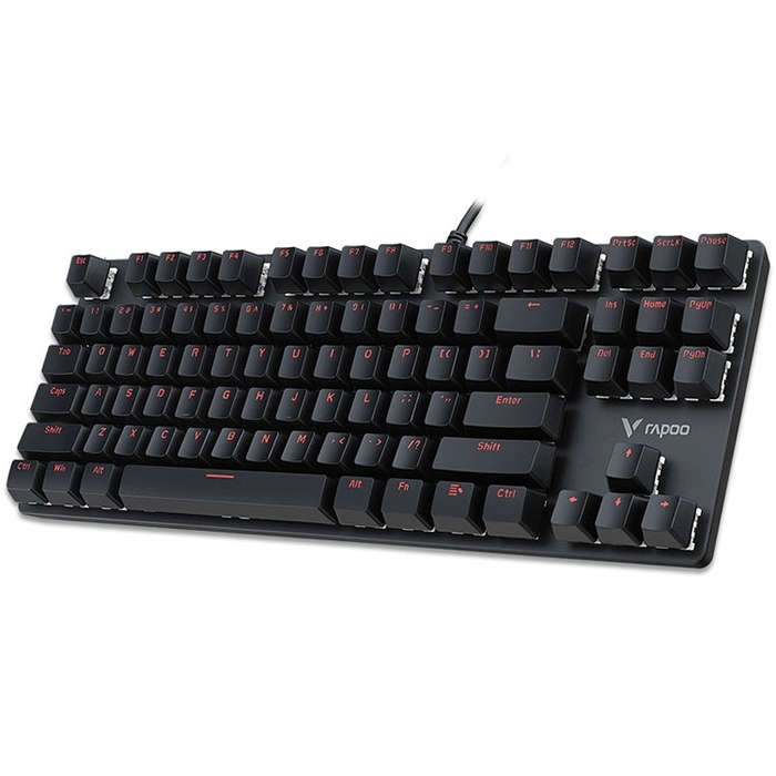 Rapoo V500 87-keys Alloy Edition Desktop Laptop Computer Game Esports Office Home Typing Metal Wi...