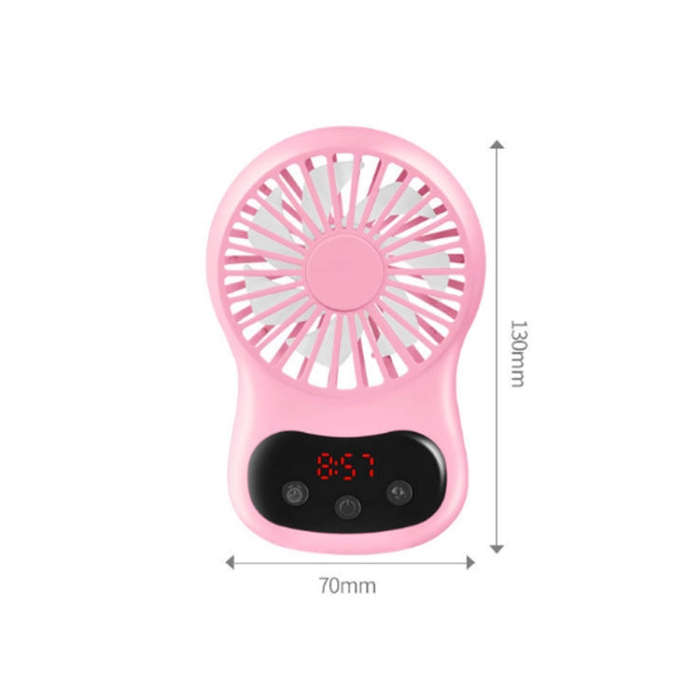 Multifunctional Clock Small Fan Creative Desktop Mini USB Fan(White)