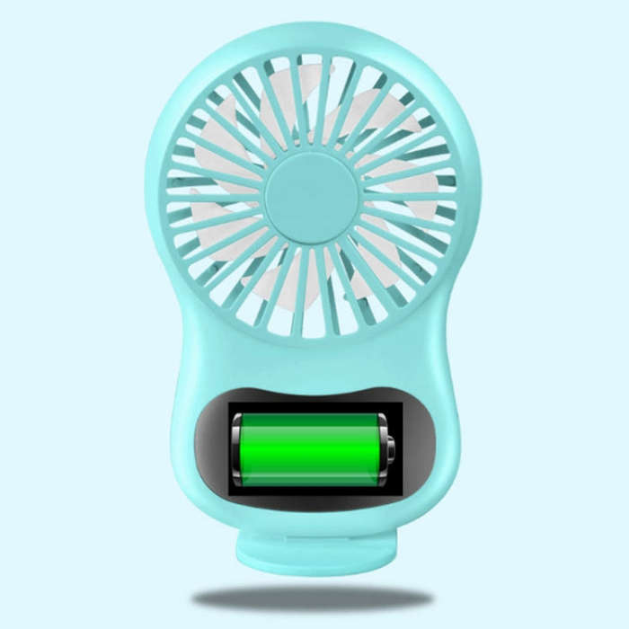 Multifunctional Clock Small Fan Creative Desktop Mini USB Fan(White)