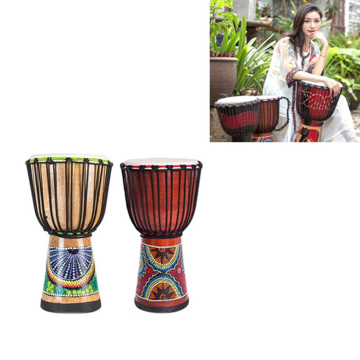 Engraved African Drum Children Kindergarten Percussion Instruments Sheepskin Tambourine, Random D...