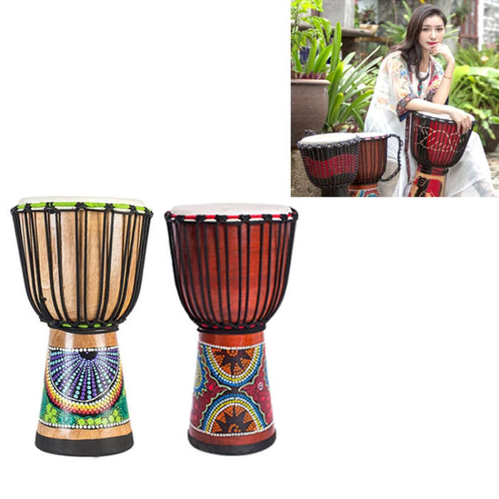 Engraved African Drum Children Kindergarten Percussion Instruments Sheepskin Tambourine, Random D...