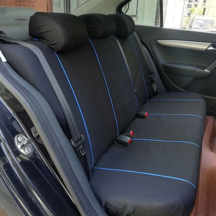 9 PCS Four Seasons Universal Seat Cover Cushion Car Fur Seat Covers Set Universal Cushion(Blue)