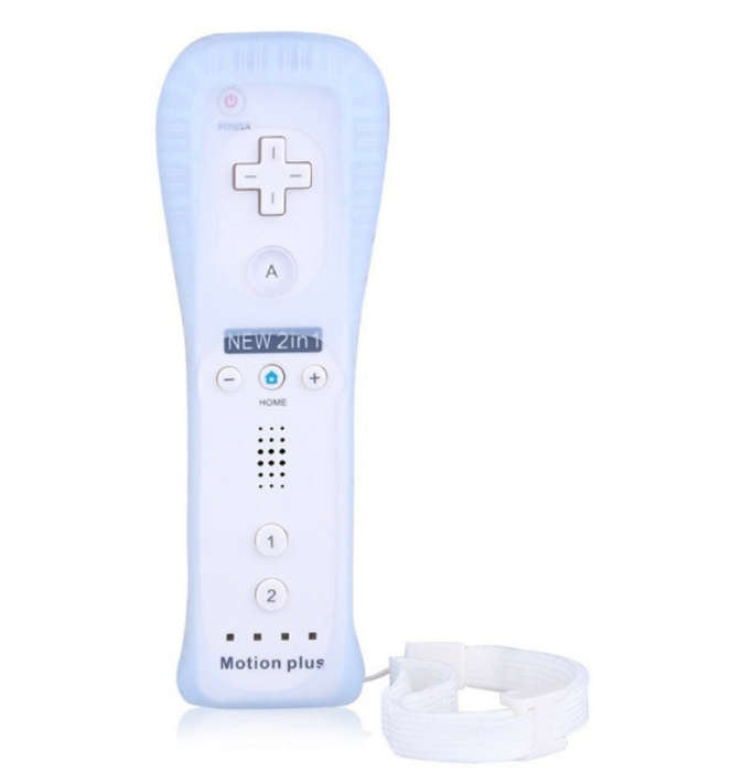 2 In 1 Right Handle With Built-In Accelerator For Nintendo Wii / WiiU Host(White)
