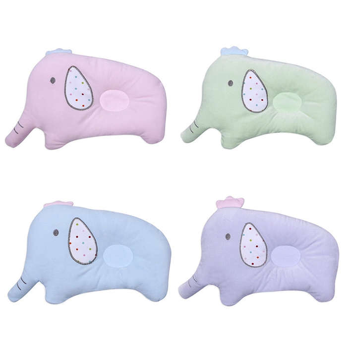Baby Breathable Elephant Neck Cervical Pillow Anti-head Correction Head Shape Pillow(Blue)
