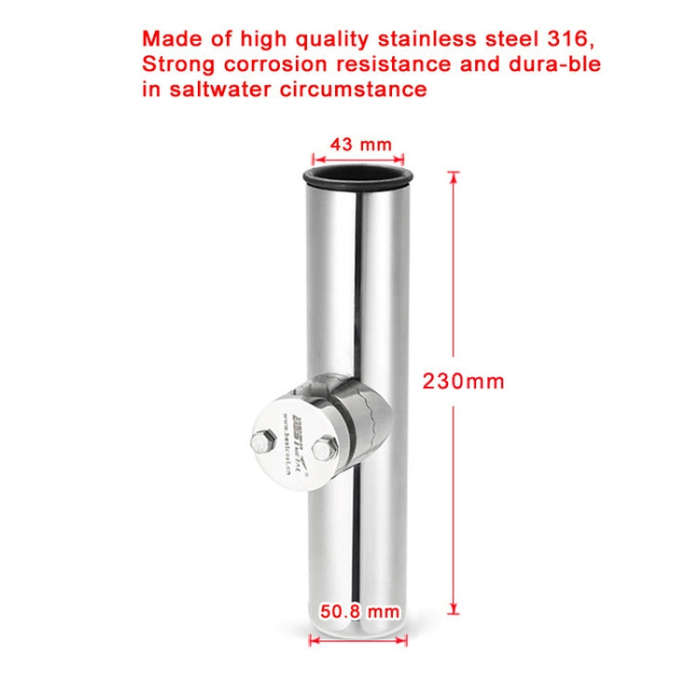 BSET MATEL Marine Hardware 316 Stainless Steel Fishing Rod Seat Yacht Sea Fishing Bracket 19-26mm