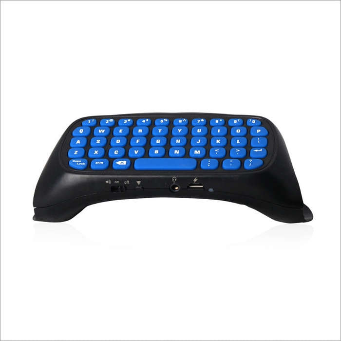DOBE TP4-022 2.4G Wireless Controller Keyboard ABS Game Keyboard for PS4 / Slim(Blue)