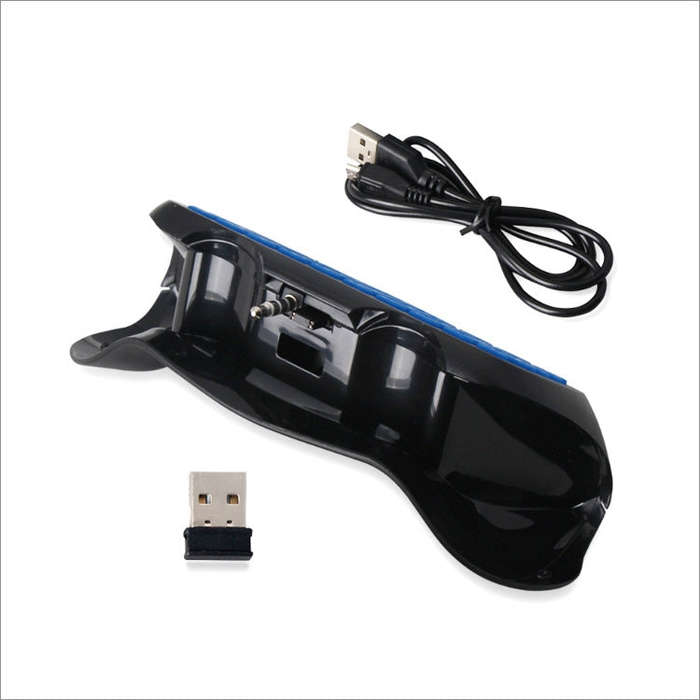 DOBE TP4-022 2.4G Wireless Controller Keyboard ABS Game Keyboard for PS4 / Slim(Blue)