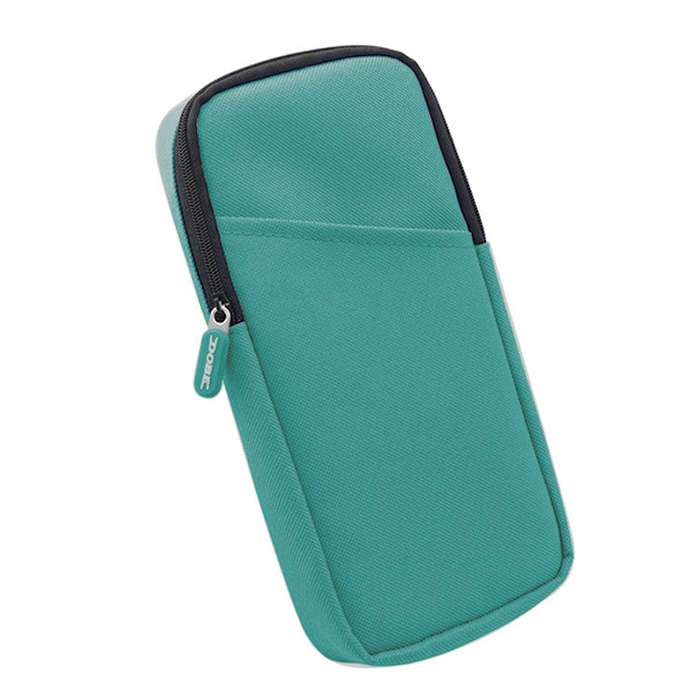 Mini Host Storage Case Zipper Protection Nylon Soft Cloth Bag for Switch Lite(Green Blue)