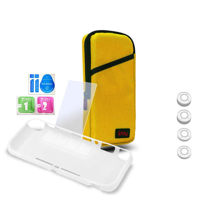 iplay Host Storage Bag Tempered Film + Rocker Cap + Protective Shell 7 in 1 Protection Bag Soft B...