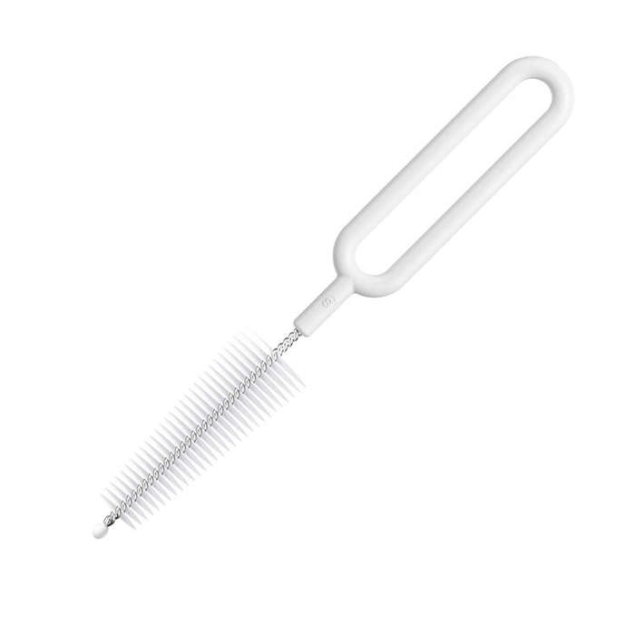 20 PCS Nylon Feeding Bottle Cleaning Brush Rotating Teapot Brush(Moonlight White)