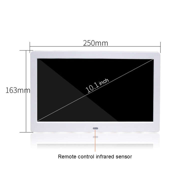 DPF-106 10.1 inch Digital Photo Frame LED Video Advertising Machine, Plug:AU Plug(White)