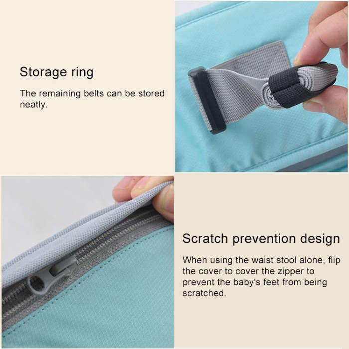 Waist belt Baby Carrier Waist Stool Walkers Baby Sling Hold Waist Belt Backpack(Blue)