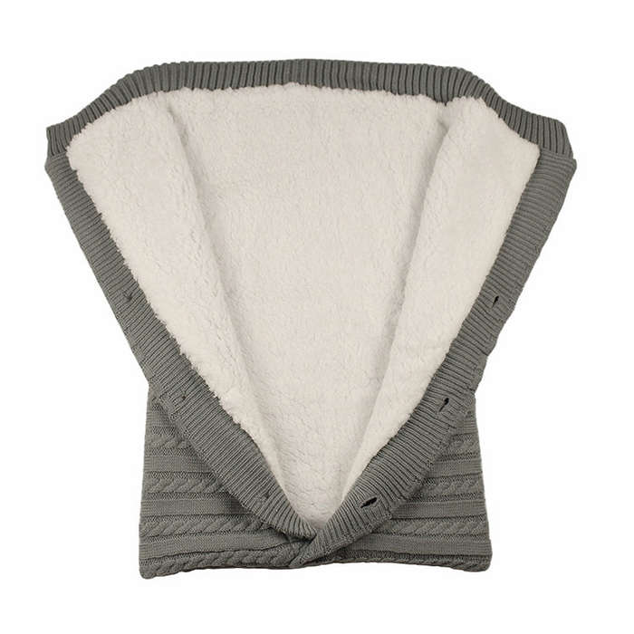Warm Soft Cotton Knitting Envelope Newborn Baby Sleeping Bag(Dark Grey)