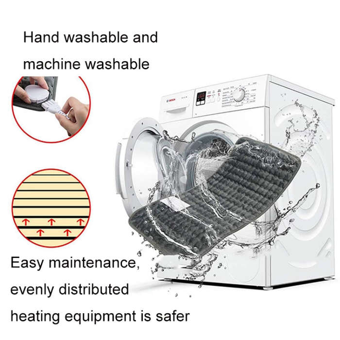 Home Physiotherapy Heating Pad Electric Heating Blanket, Size: 40x30cm, Plug Tpye:UK Plug(Silver ...