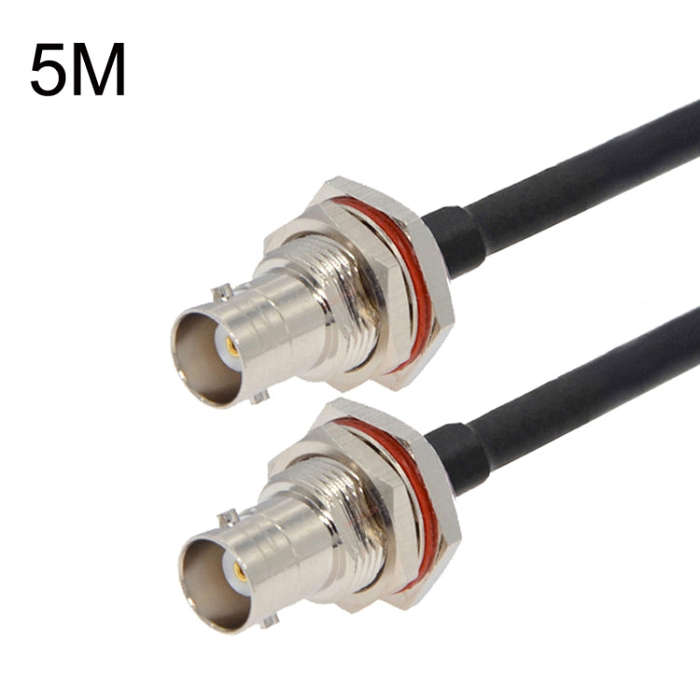 BNC Female To BNC Female RG58 Coaxial Adapter Cable, Cable Length:5m