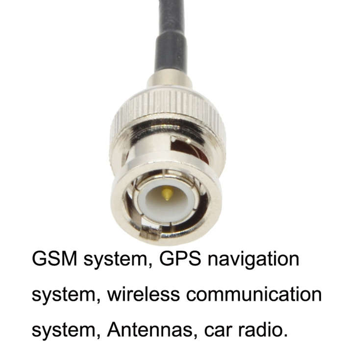 BNC Female With Waterproof Circle To BNC Male RG58 Coaxial Adapter Cable, Cable Length:1m