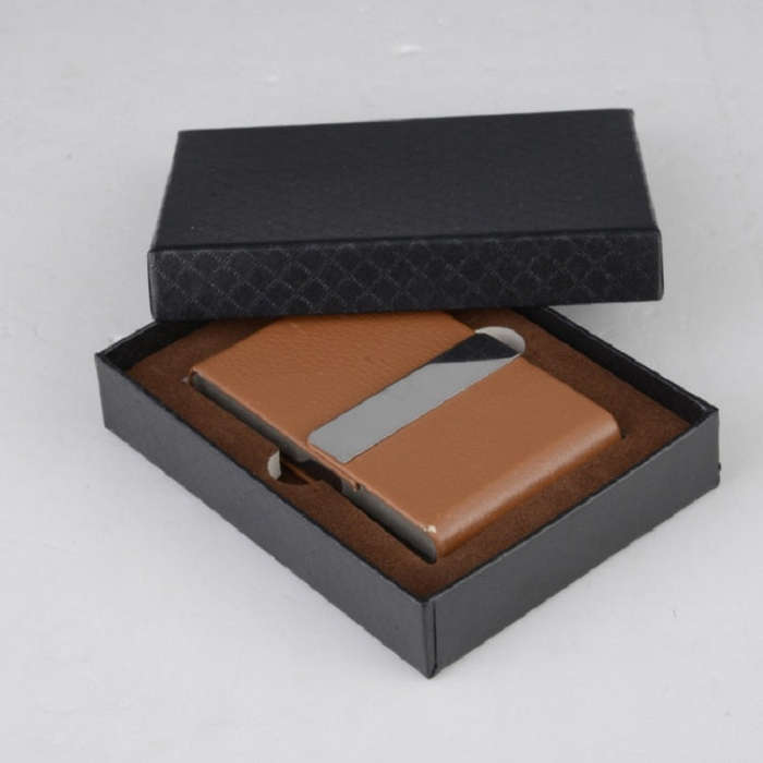 PU Cigarette Pack Creative Business Card Holder Men And Women Thin Cigarette Case(Red)