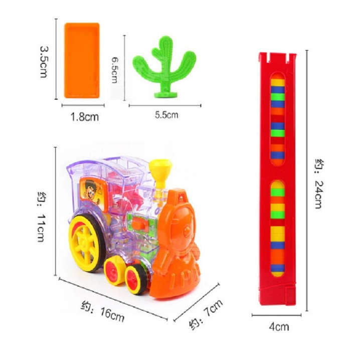 Puzzle Domino Car Electric Train With Sound And Light Music Automatic Licensing Electric Car Toy(...
