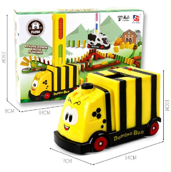 Puzzle Domino Car Electric Train With Sound And Light Music Automatic Licensing Electric Car Toy(...