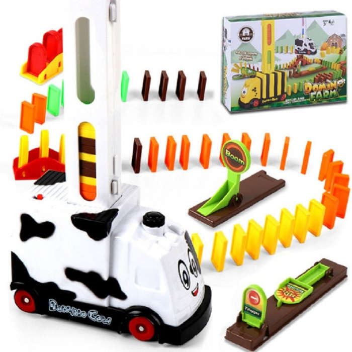 Puzzle Domino Car Electric Train With Sound And Light Music Automatic Licensing Electric Car Toy(...