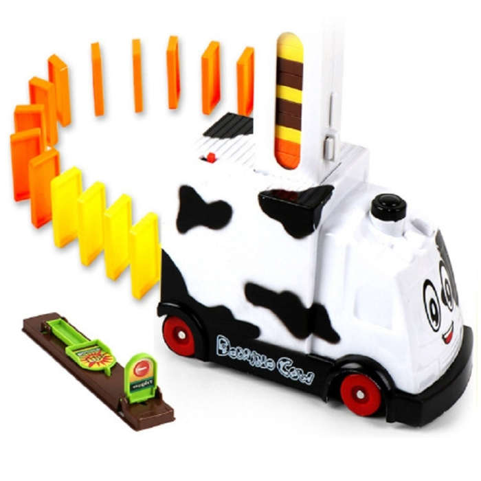 Puzzle Domino Car Electric Train With Sound And Light Music Automatic Licensing Electric Car Toy(...