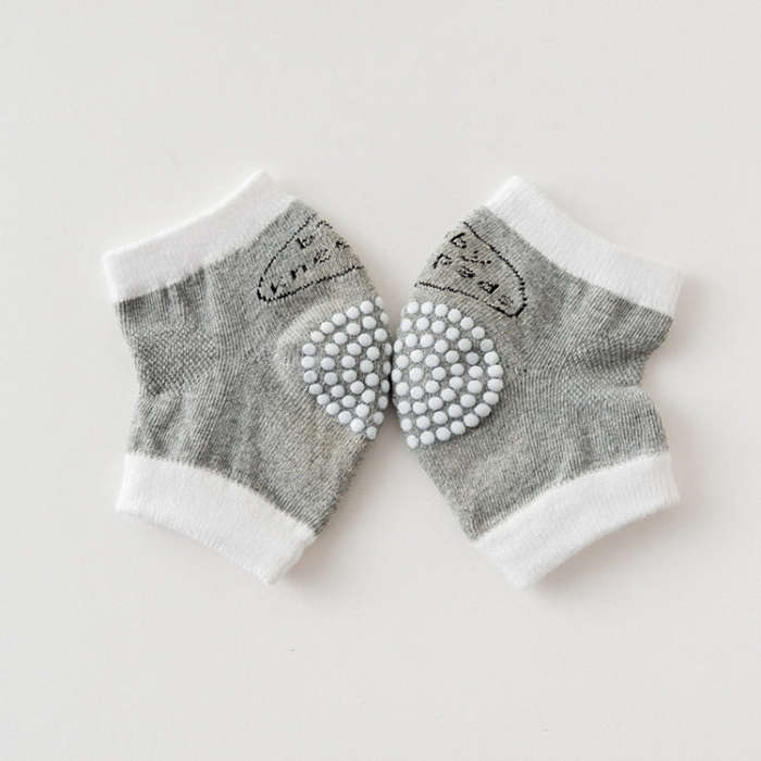 Babys Non-slip Kneecap Cotton Knee Pad Baby Crawling Knee Pads(Khaki)