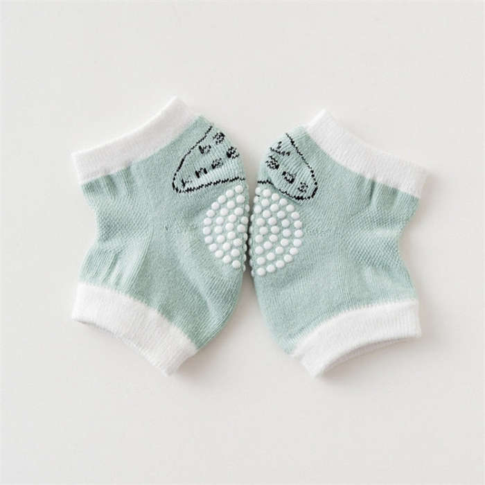 Babys Non-slip Kneecap Cotton Knee Pad Baby Crawling Knee Pads(Khaki)