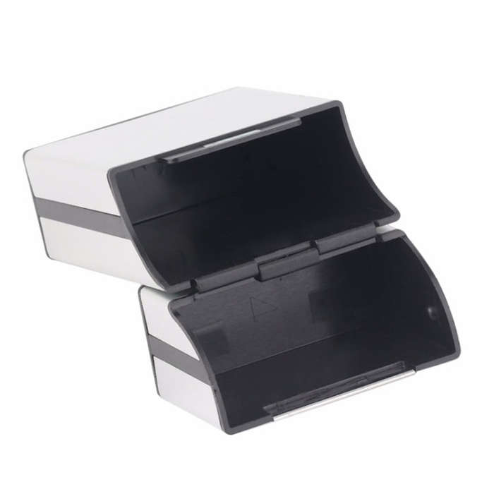 Aluminum Cigar Cigarette Case Tobacco Holder Pocket Box Storage Container Smoking Set(Silver)