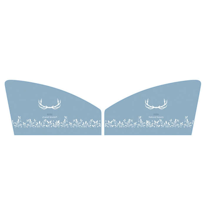 1 Pair Car Window Magnet Sunshade Curtain Heat Insulation Sun Block(Antlers)