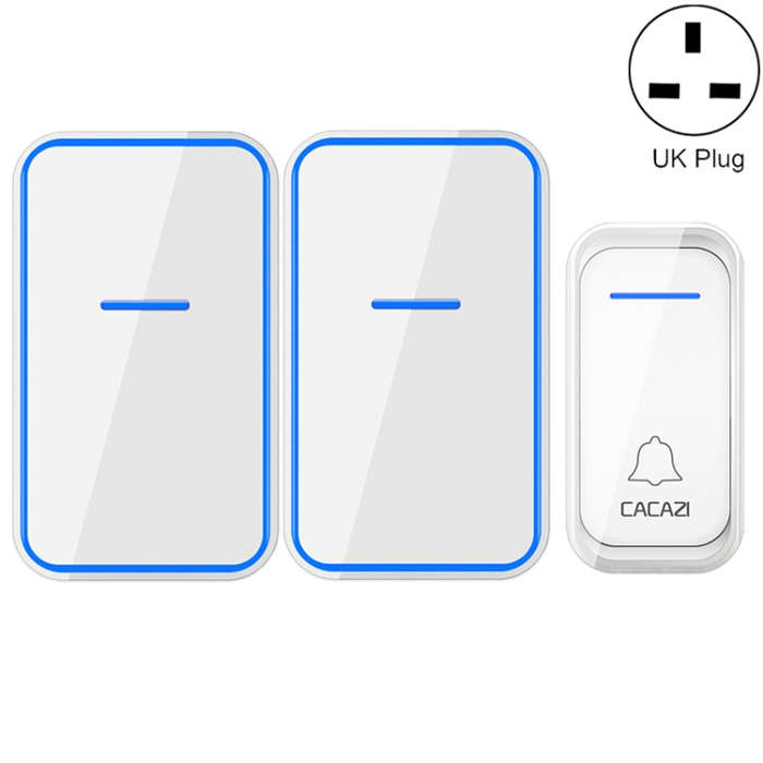 CACAZI A68-2 One to Two Wireless Remote Control Electronic Doorbell Home Smart Digital Wireless D...