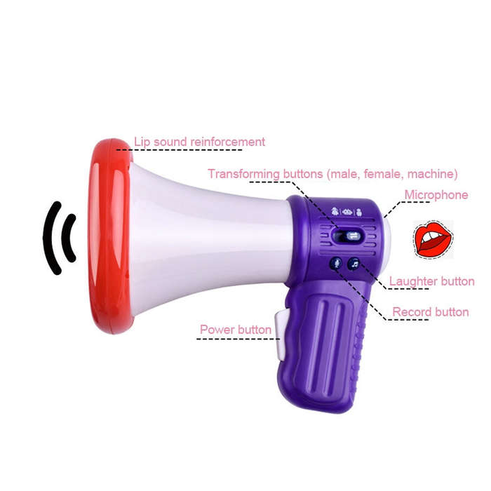 Children Handheld Microphone Speakers Sounder Loudspeaker Electric Music Tricks Toys, Random Colo...