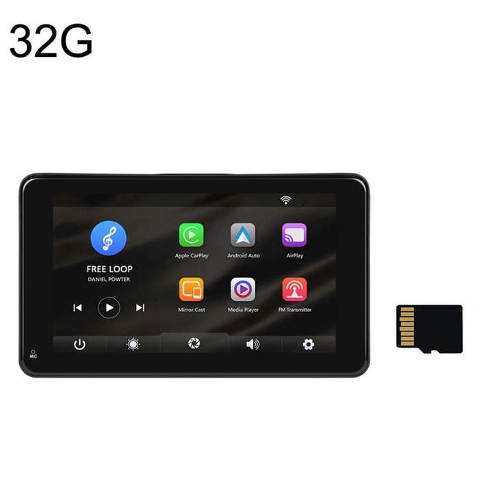A3135 7 Inch HD Wired Smart Screen With Wireless CarPlay + Android Auto + Android With With 32G M...
