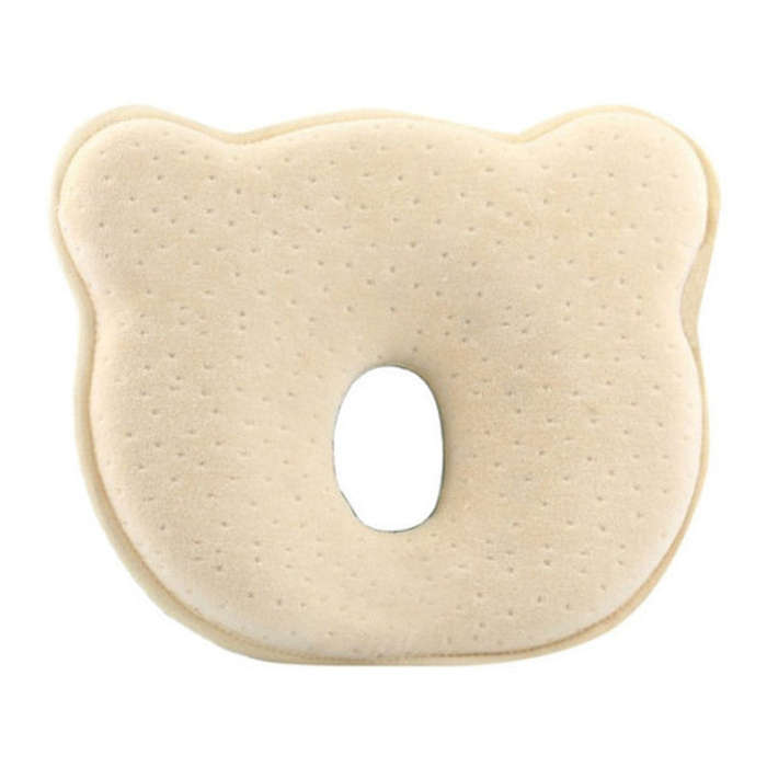 Baby Head Type Correction Pillow Newborn Head Cushion Memory Pillow(Yellow)