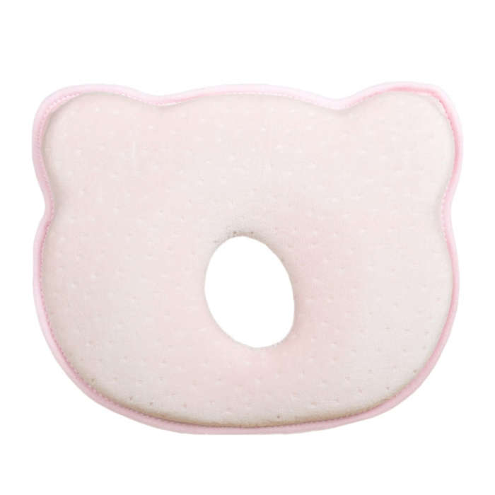 Baby Head Type Correction Pillow Newborn Head Cushion Memory Pillow(Pink)