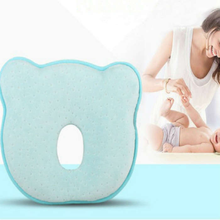 Baby Head Type Correction Pillow Newborn Head Cushion Memory Pillow(Pink)