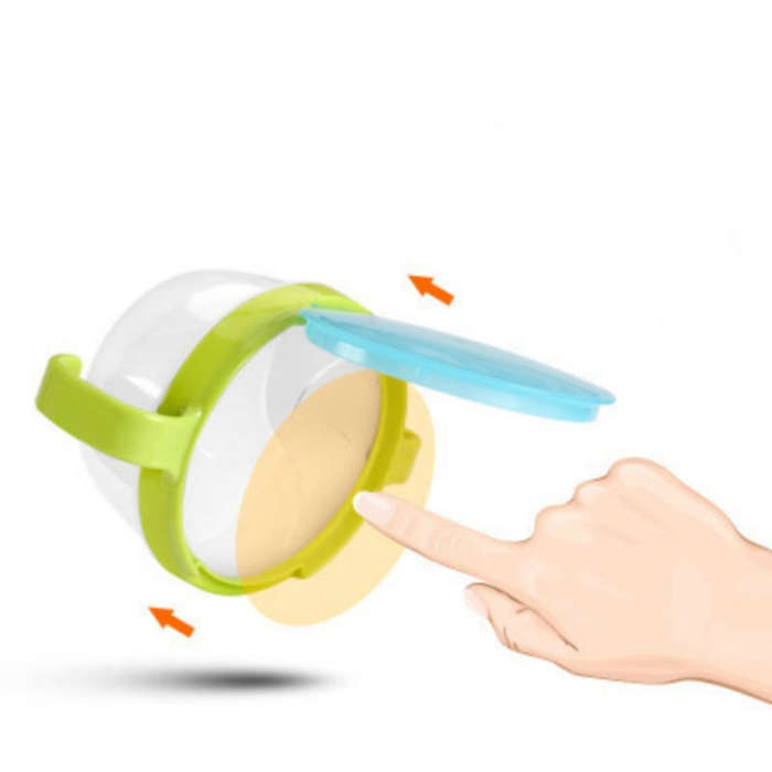 Baby Products Anti-sprinkling Design Baby Double Handle Biscuit Small Bowl Snack Cup(Green)