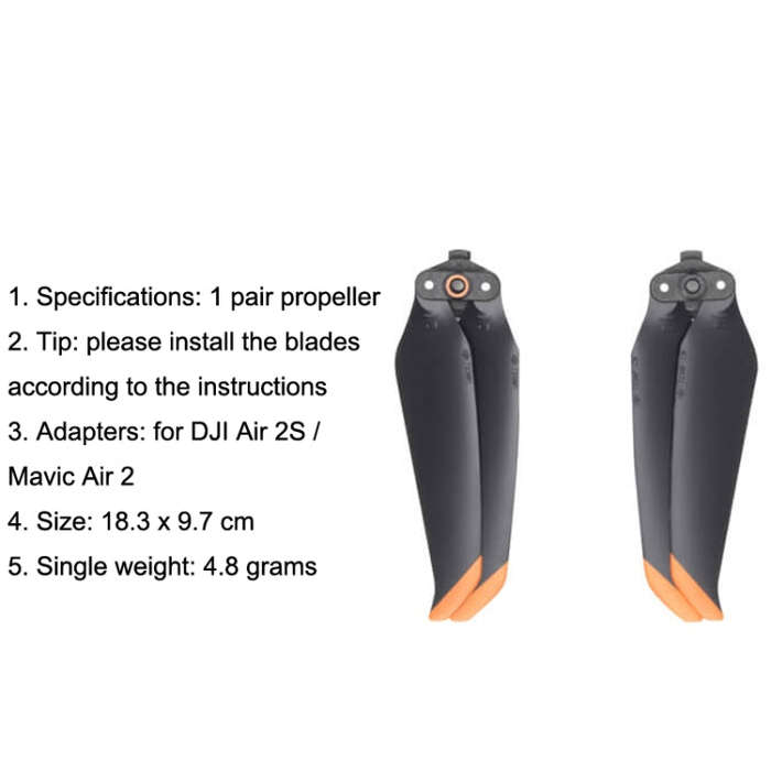 Original DJI Air 2S / Mavic Air 2 1 Pair Noise Reduction Propeller(Black)